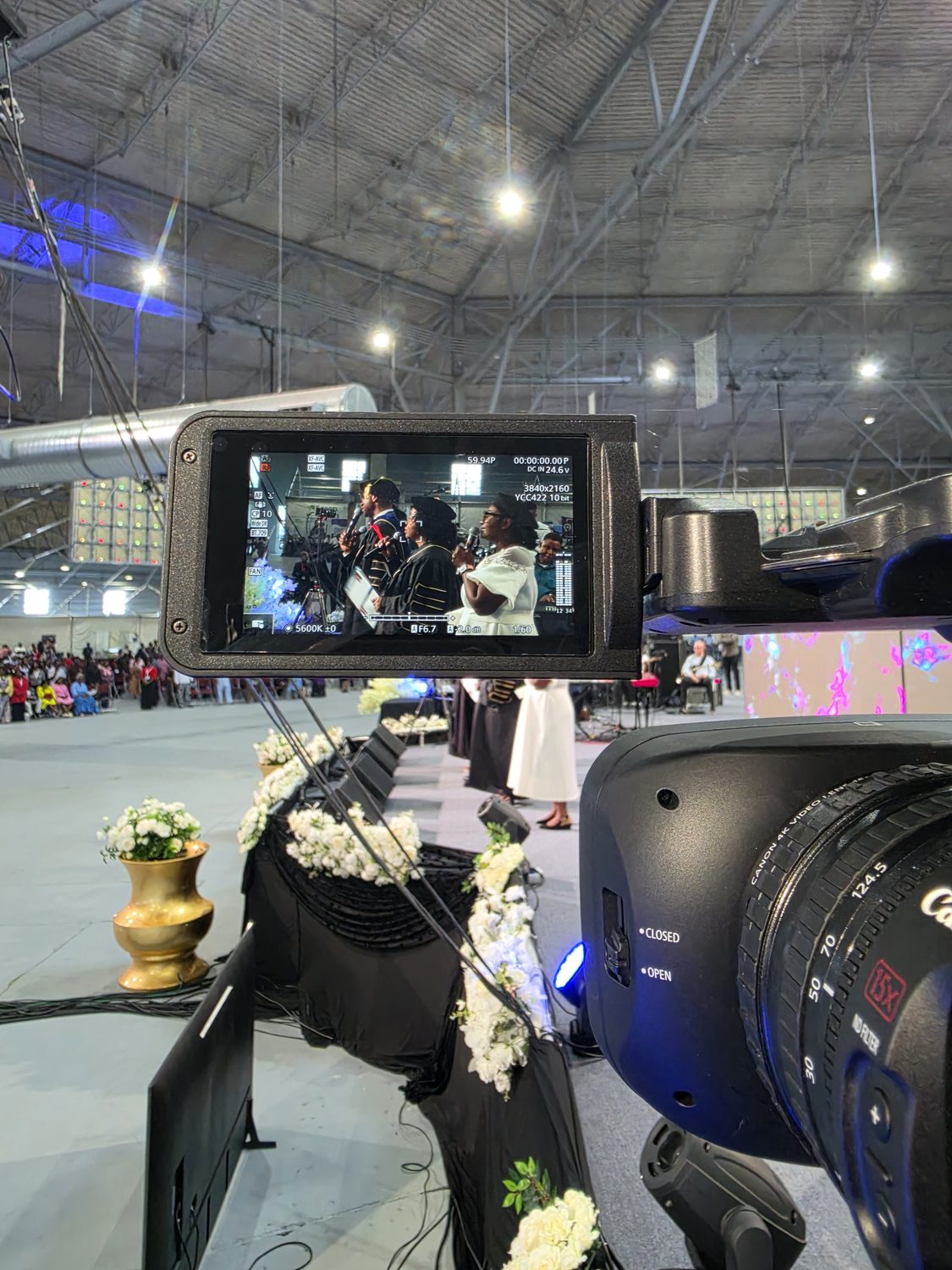 Videography and live streaming camera at a live event by Zuri Visuals